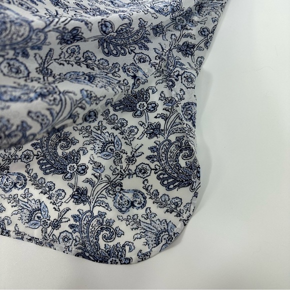 Theory Blouse Sz S  Alrik Avery Silk Peasant Blouse Chiffon Long Sleeve - Picture 8 of 12